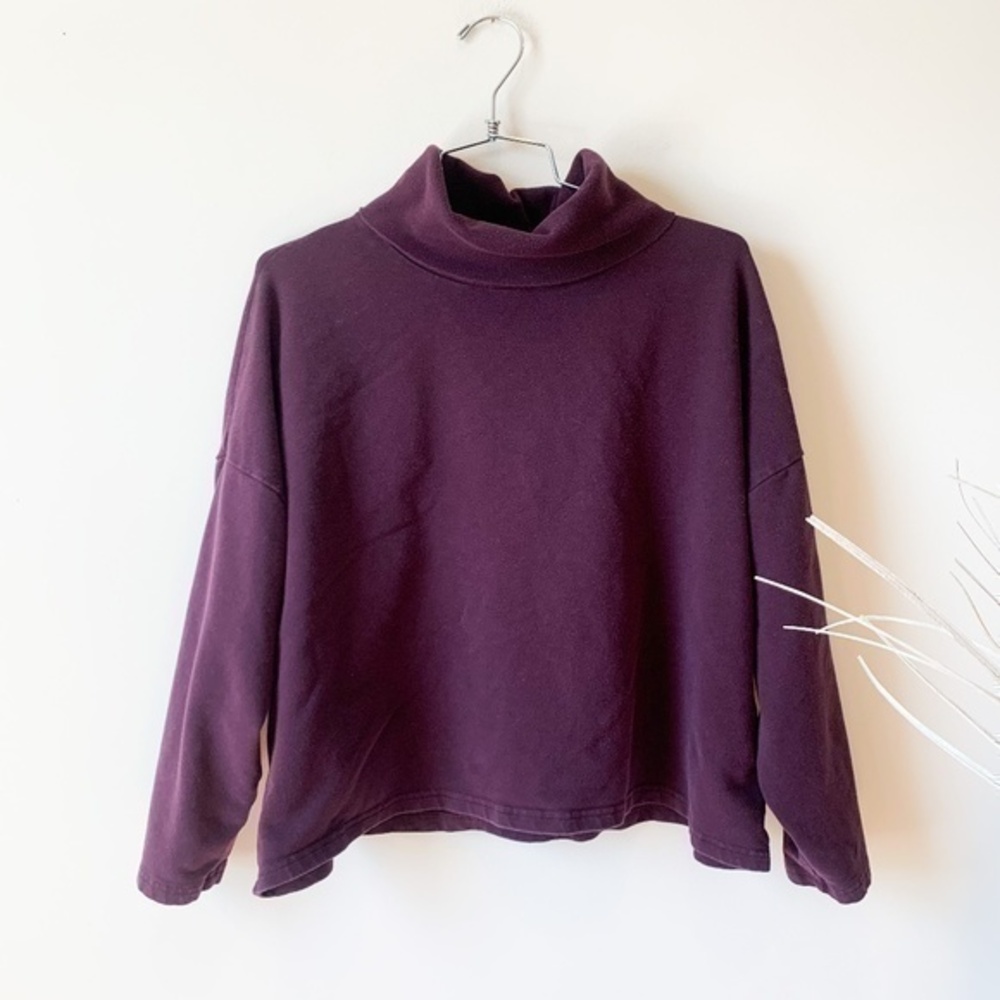 Lou & Grey Purple Turtleneck Sweater sz M